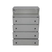 Posso encontrar um armário de escritório com 6 gavetas e acabamento espelhado?